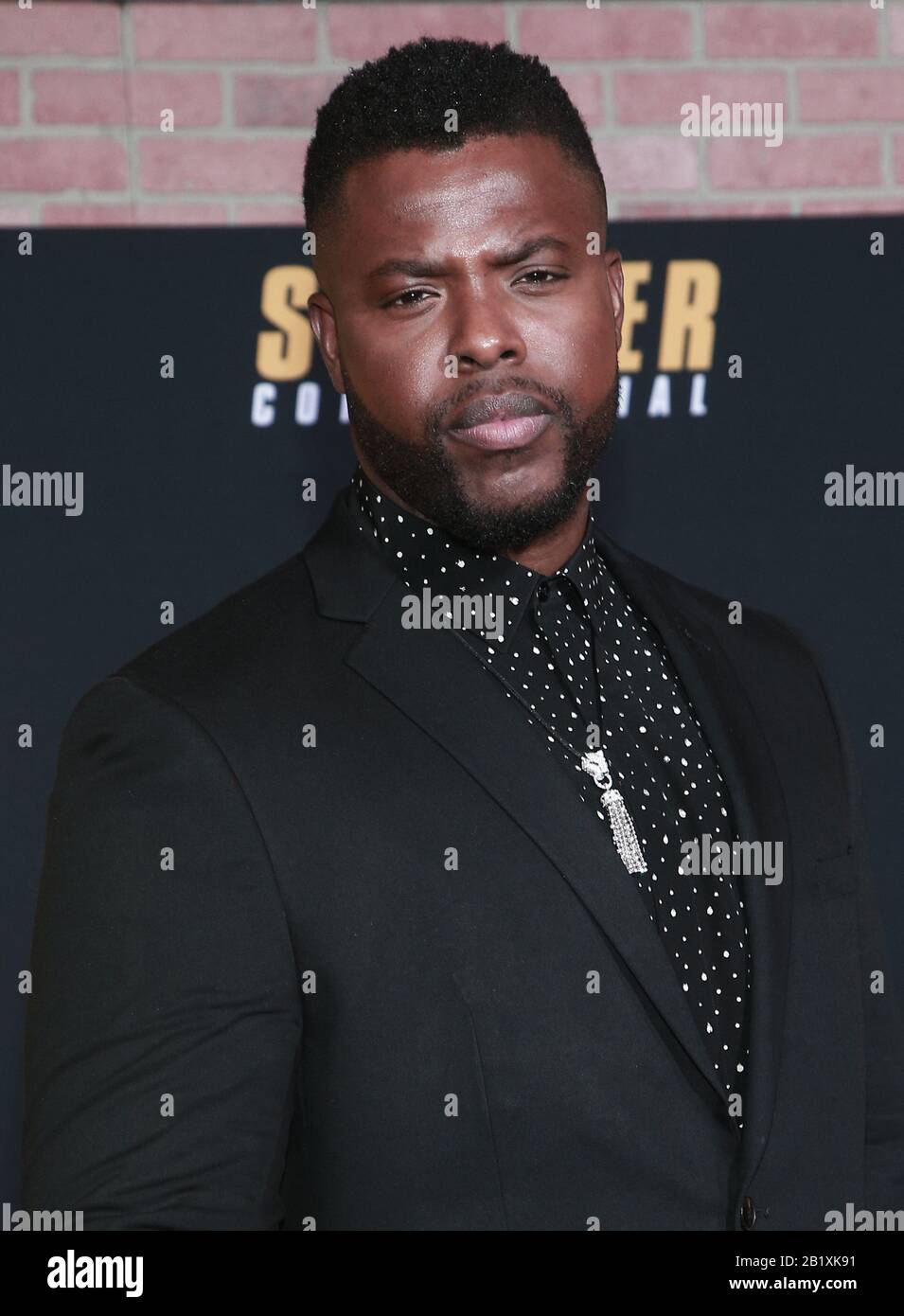 27 Febbraio 2020 - Westwood, California - Winston Duke. Netflix Premiere Spenser Confidential tenuto al Regency Village Theatre. (Credit Image: © Fs/AdMedia via ZUMA Wire) Foto Stock