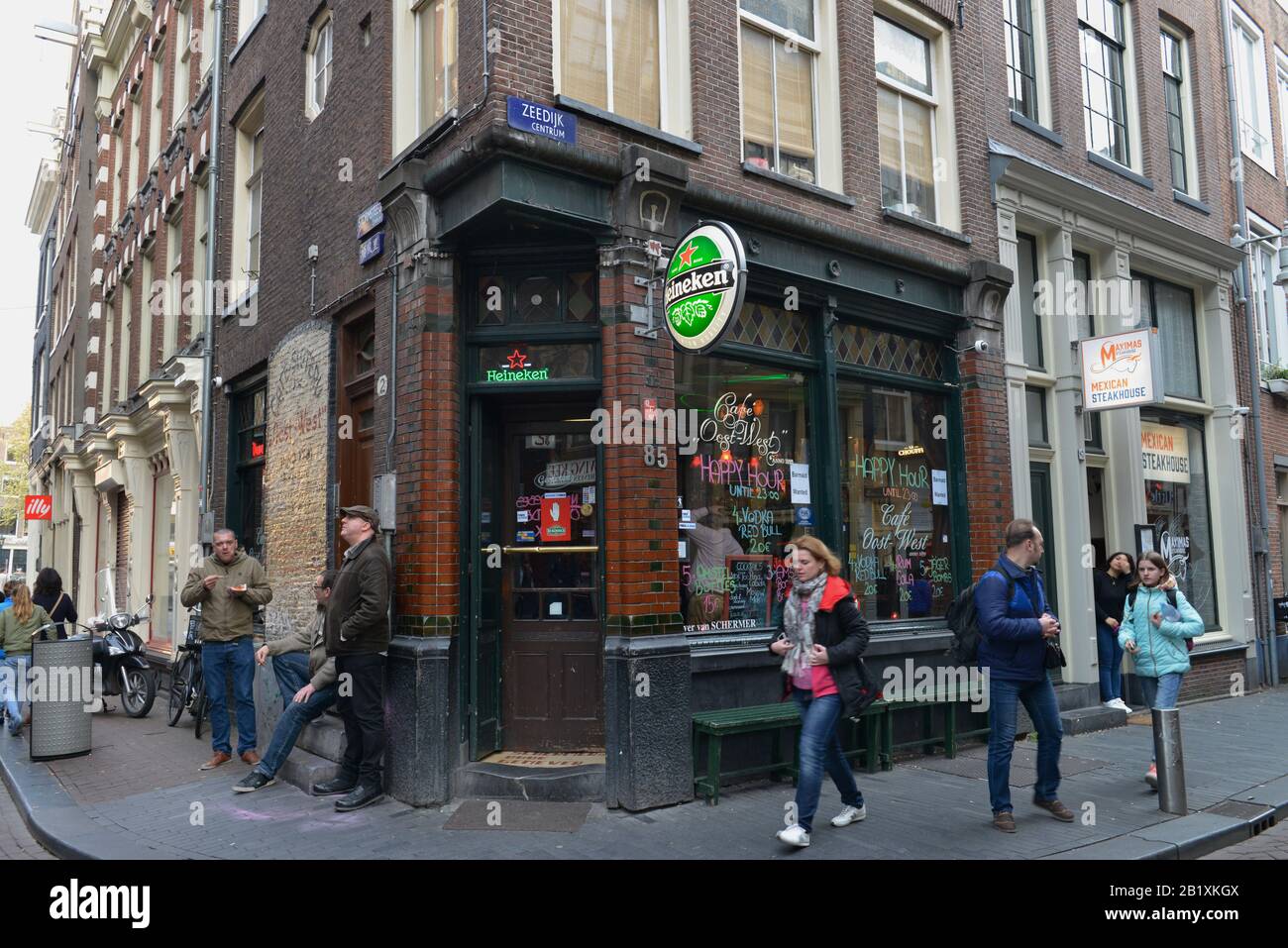 Café 'Oost-West', Zeedijk, Amsterdam, Niederlande Foto Stock