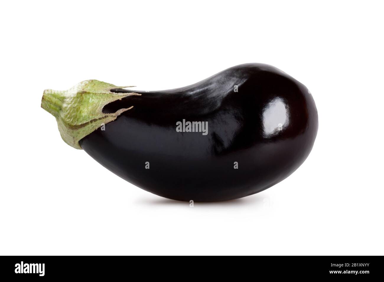 La melanzana isolati su sfondo bianco Foto Stock