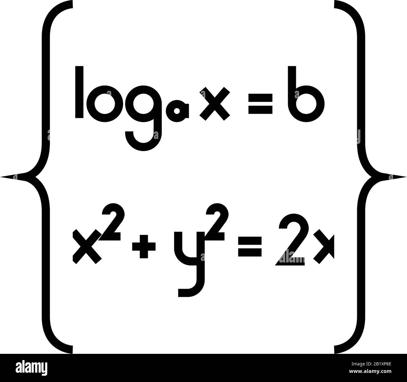 Icona della linea funzioni matematiche, simbolo concettuale, illustrazione del vettore di contorno, simbolo lineare. Illustrazione Vettoriale
