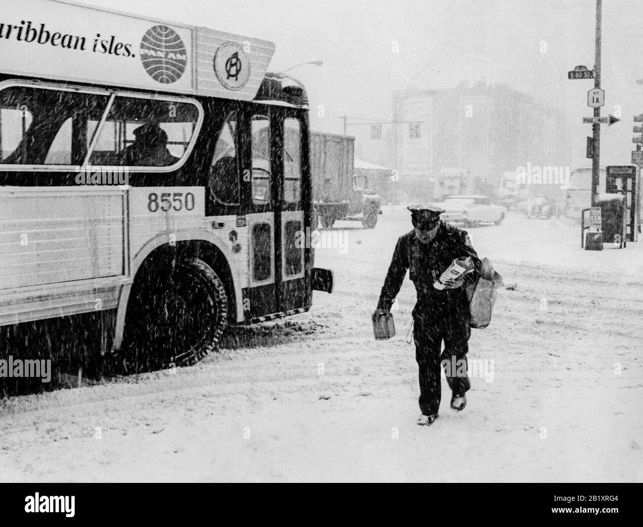 neve a new york, 1967 Foto Stock