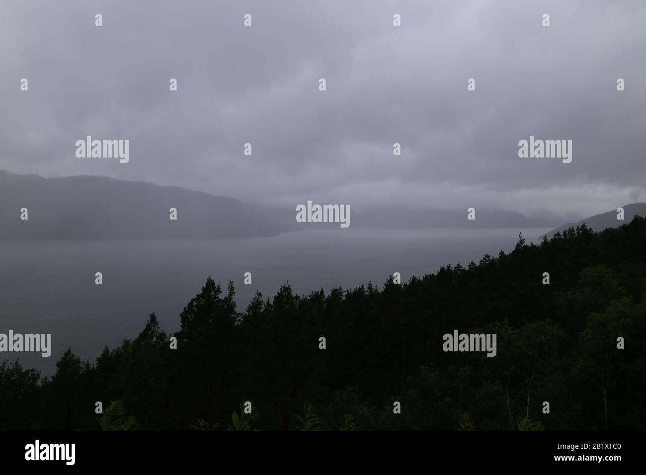 Bella natura Norvegia paesaggio naturale durante una giornata piovosa Foto Stock