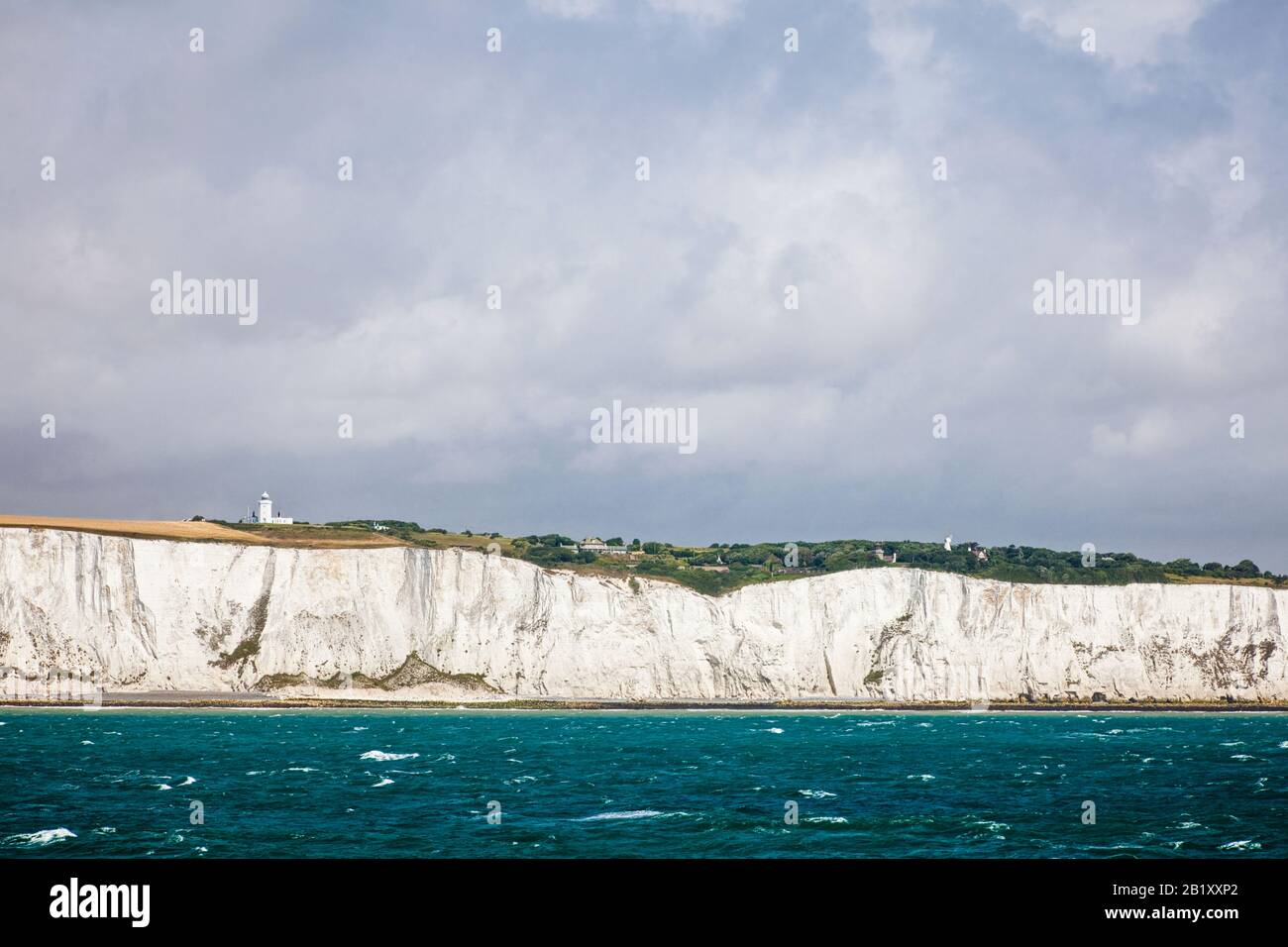 White Cliffs di dover e The English Channel, Kent, Inghilterra, Regno Unito Foto Stock