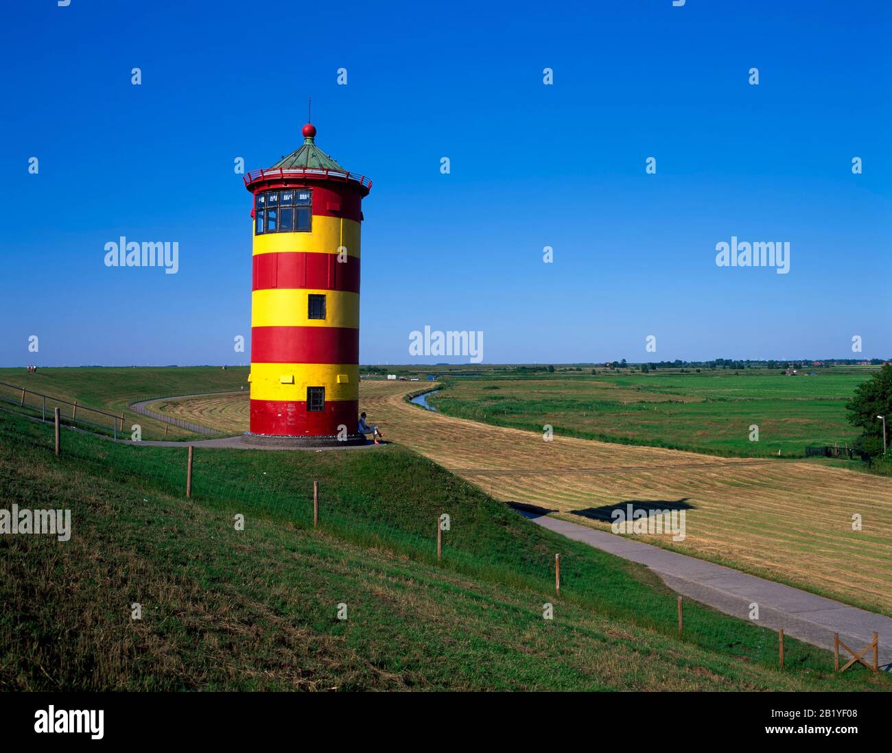 Faro Di Pilsum, Mare Del Nord, Ostfriesland, Frisia, Bassa Sassonia, Germania, Europa Foto Stock