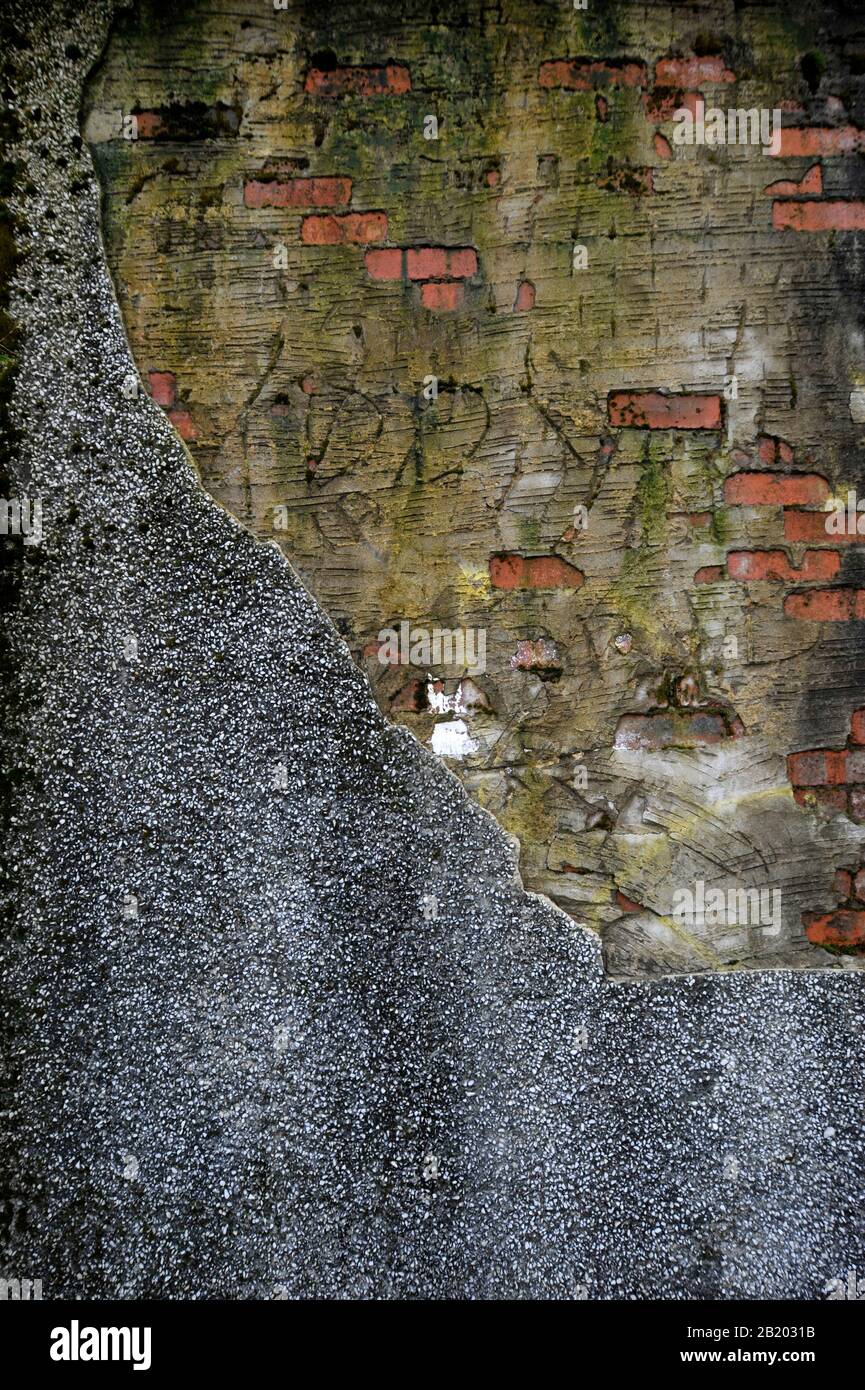 Pareti testurizzate di Saltcoats Foto Stock