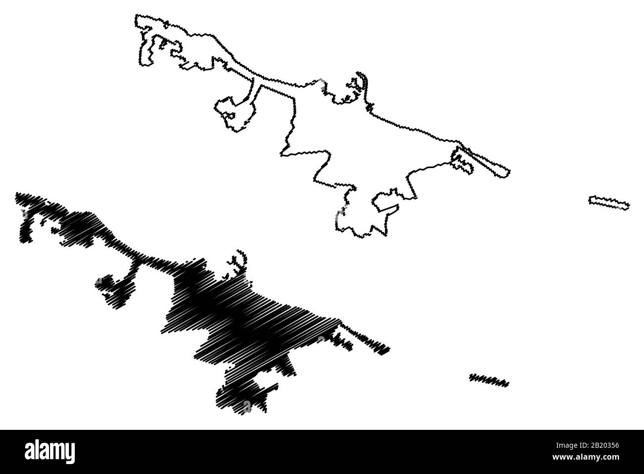 Città di Bari (Repubblica Italiana, Italia, Puglia) mappa vettore illustrazione, schizzo abbozzare mappa Città di Bari Illustrazione Vettoriale