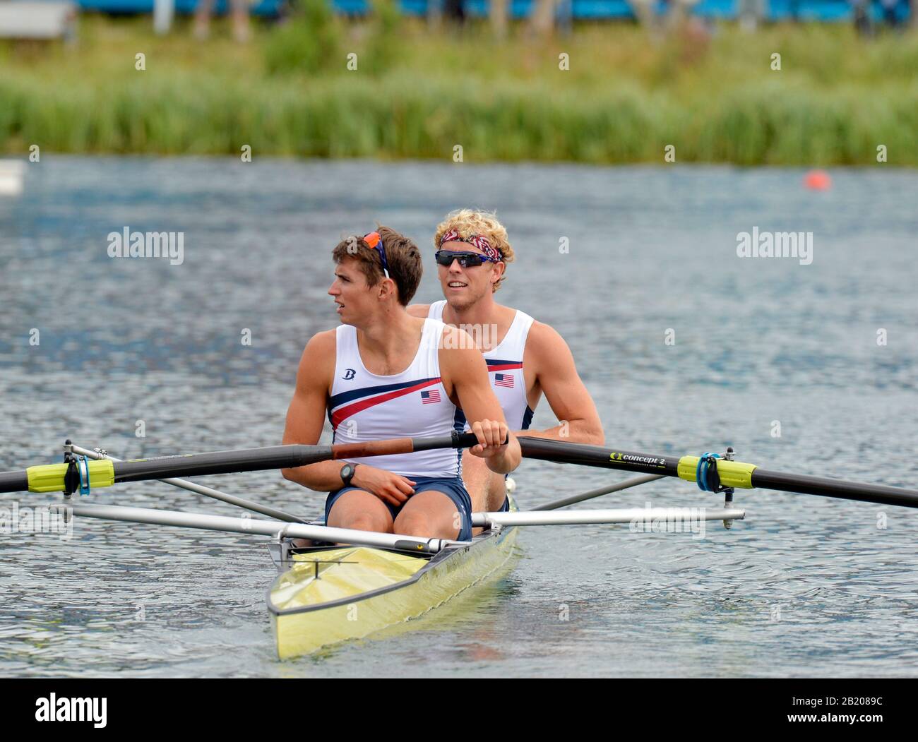 Eton Dorney, Windsor, Gran Bretagna, 2012 London Olympic Regatta, Dorney Lake. Eton Rowing Center, Berkshire[ Rowing]. Usa M2- 11:09:13 Venerdì 03/08/2012 [Credito Obbligatorio: Peter Spurrier/Intersport Images] Foto Stock