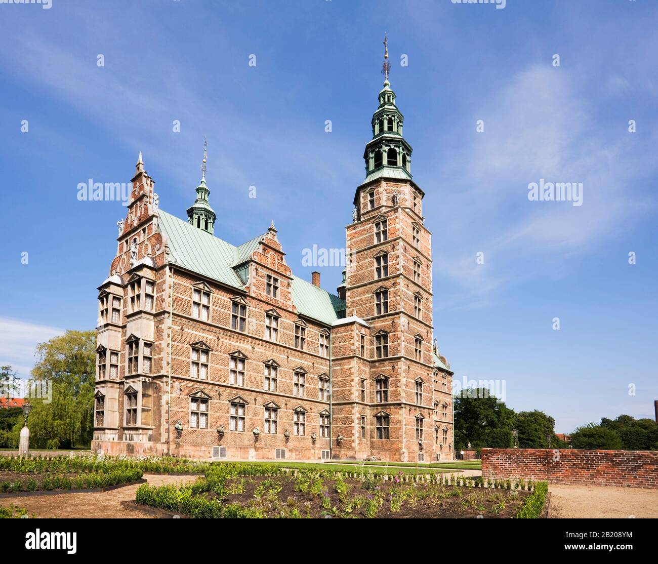 Copenaghen, DANIMARCA - 17 giugno 2006. Rosenborg slot, il castello di Christian IV a Copenhagen, Danimarca Foto Stock