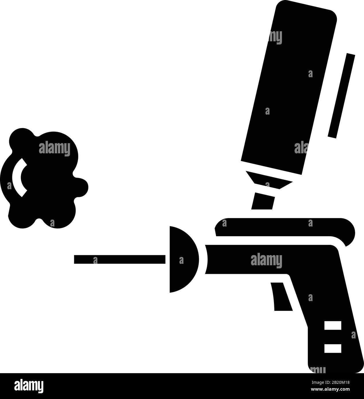 Icona nero di perforazione, illustrazione concettuale, simbolo piatto vettoriale, simbolo glifo. Illustrazione Vettoriale
