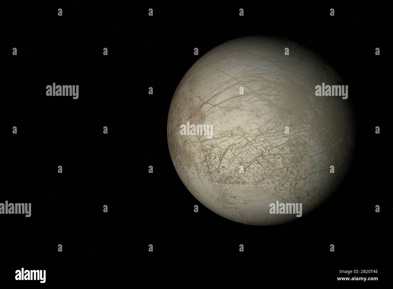 Europa, una luna di Giove. Foto Stock