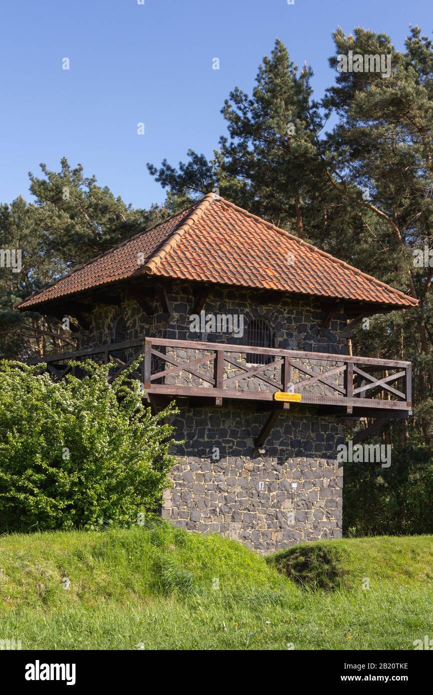 Wachturm am Limes a Grüningen bei Gießen, Hessen, Deutschland Foto Stock