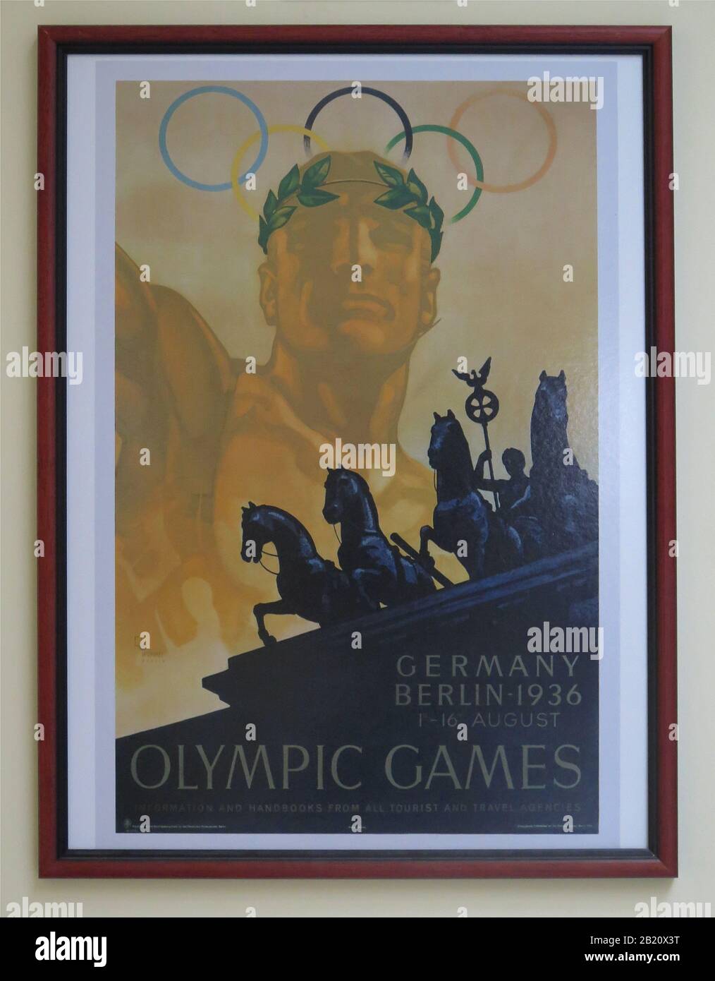 Poster, Ausstellung, Panathinaiko-Stadion, Athen Griechenland, Foto Stock