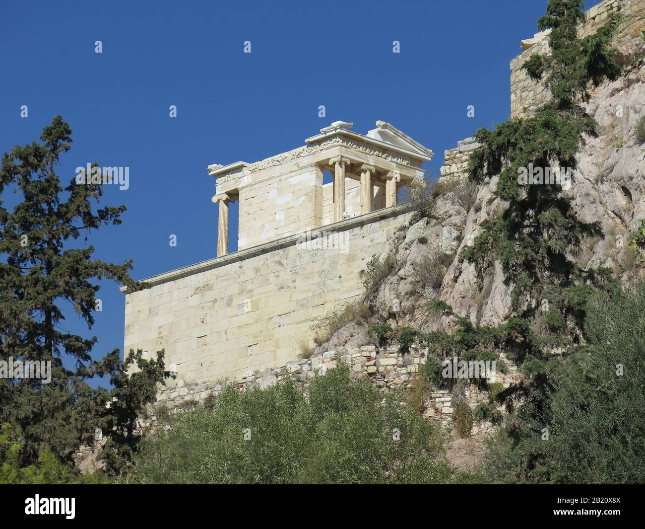 Niketempel, Akropolis, Athen Griechenland, Foto Stock