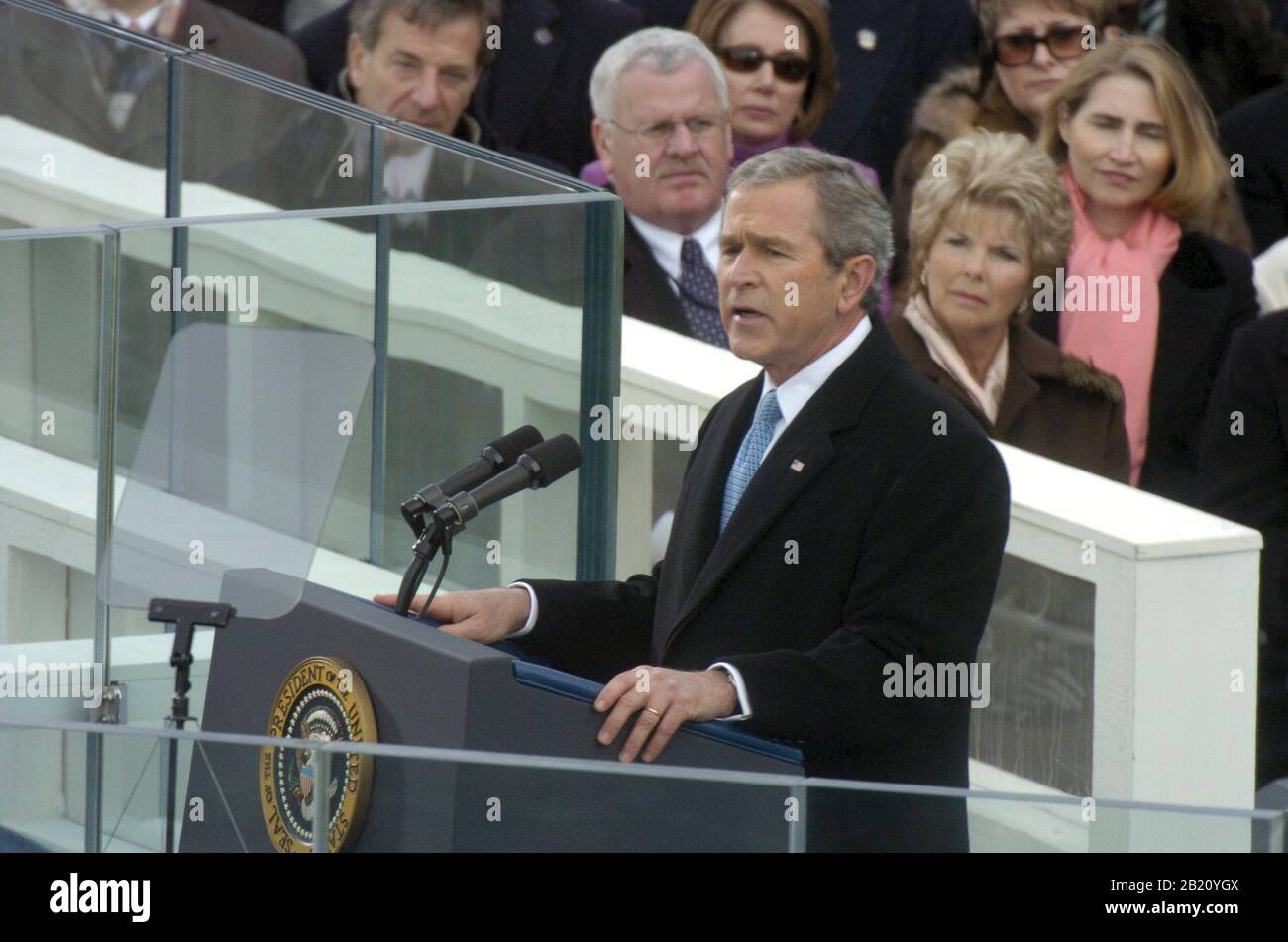 Washington, D.C. 20JAN05: Cerimonia del Campidoglio per il giuramento del presidente George W. Bush per il suo secondo mandato. ©Bob Daemmrich Foto Stock