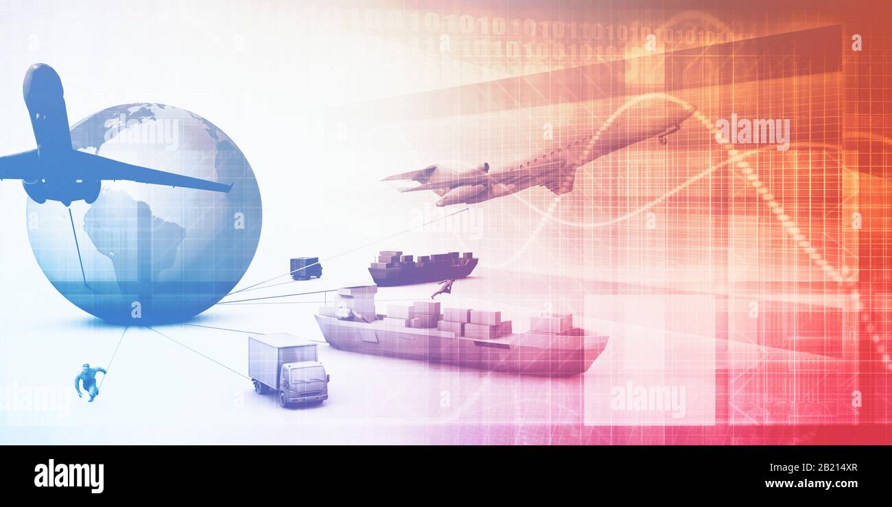 Supply Chain Analytics Software Company Come Concetto Foto Stock