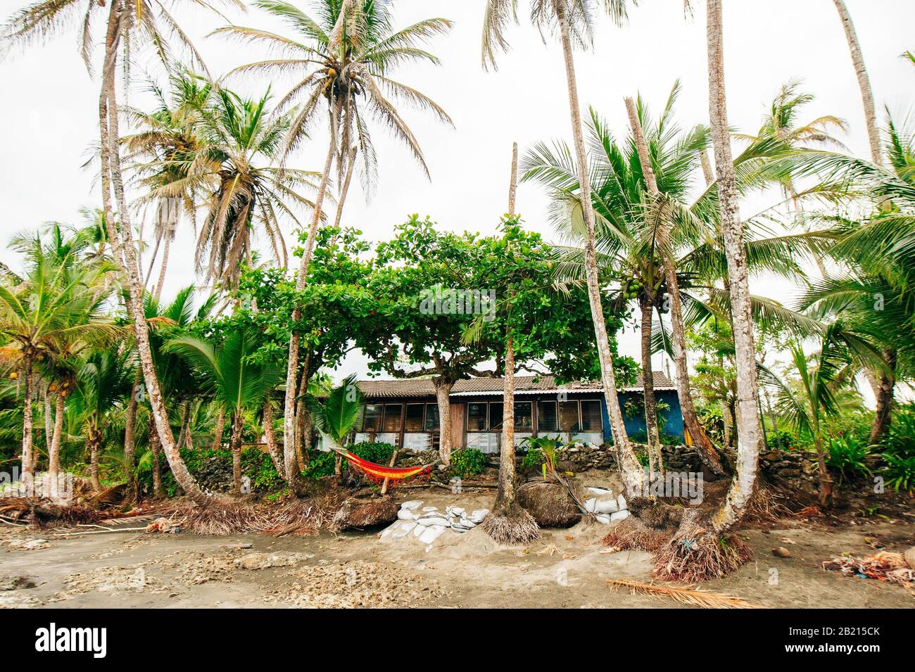 Barche a Playa Negra, Puerto Viejo de Talamanca, Costa Rica Foto Stock