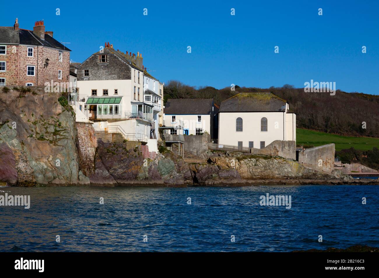 Kingsand villaggio costiero sul Rame Head Peninsular, Cornovaglia, Inghilterra Foto Stock