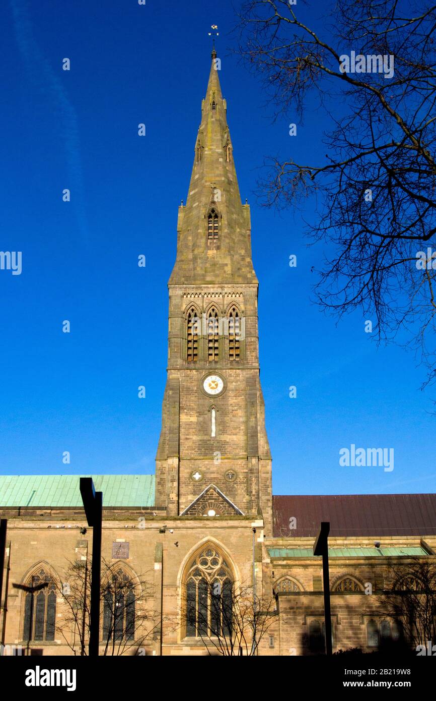 Cattedrale Di Leicester Aka La Chiesa Cattedrale Di Saint Martin, Leicester, Inghilterra Foto Stock