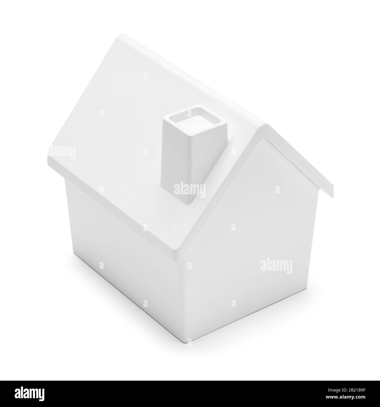 White Model House Isolato Su Sfondo Bianco. Foto Stock