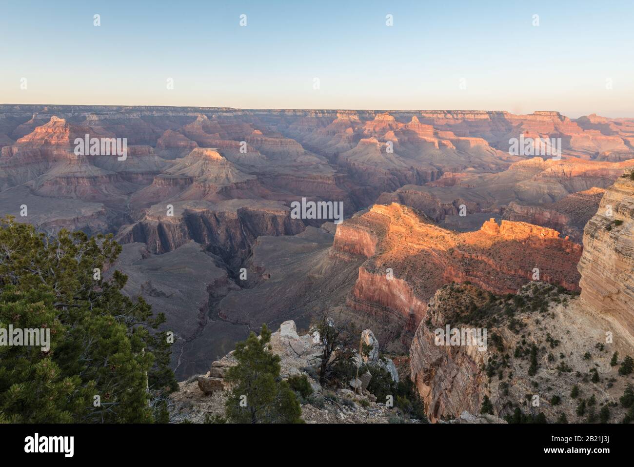 Splendida vista del tramonto del Grand Canyon Arizona Stati Uniti. Foto Stock