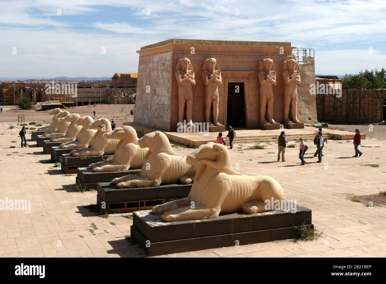 Atlas Film Studios A Quarzazate, Marocco. Famoso per l'uso come set in molti film come Lawrence d'Arabia, Gladiator, Kundun e Alexander. Foto Stock