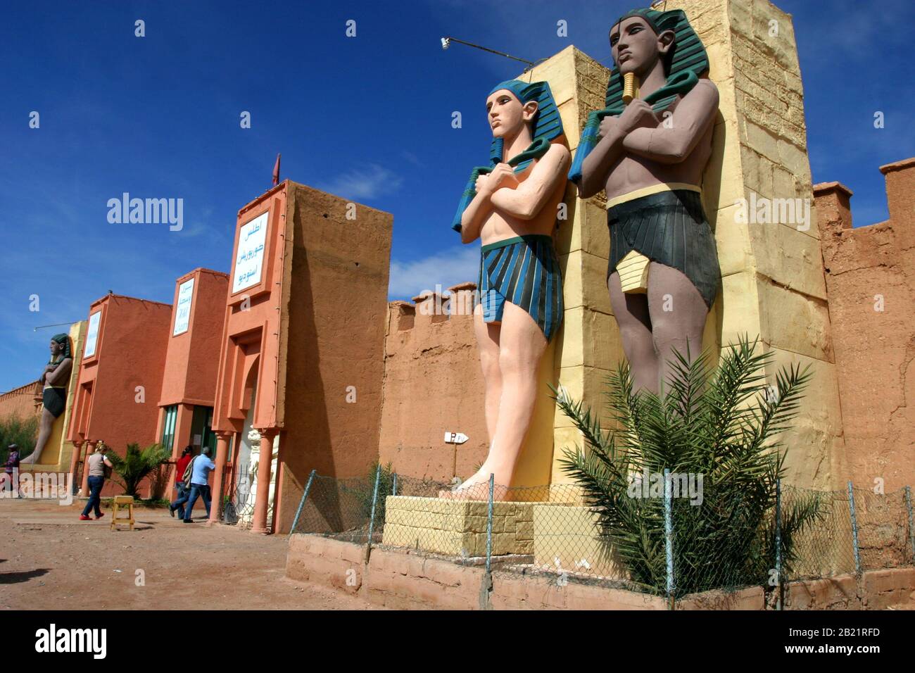 Atlas Film Studios A Quarzazate, Marocco. Famoso per l'uso come set in molti film come Lawrence d'Arabia, Gladiator, Kundun e Alexander. Foto Stock