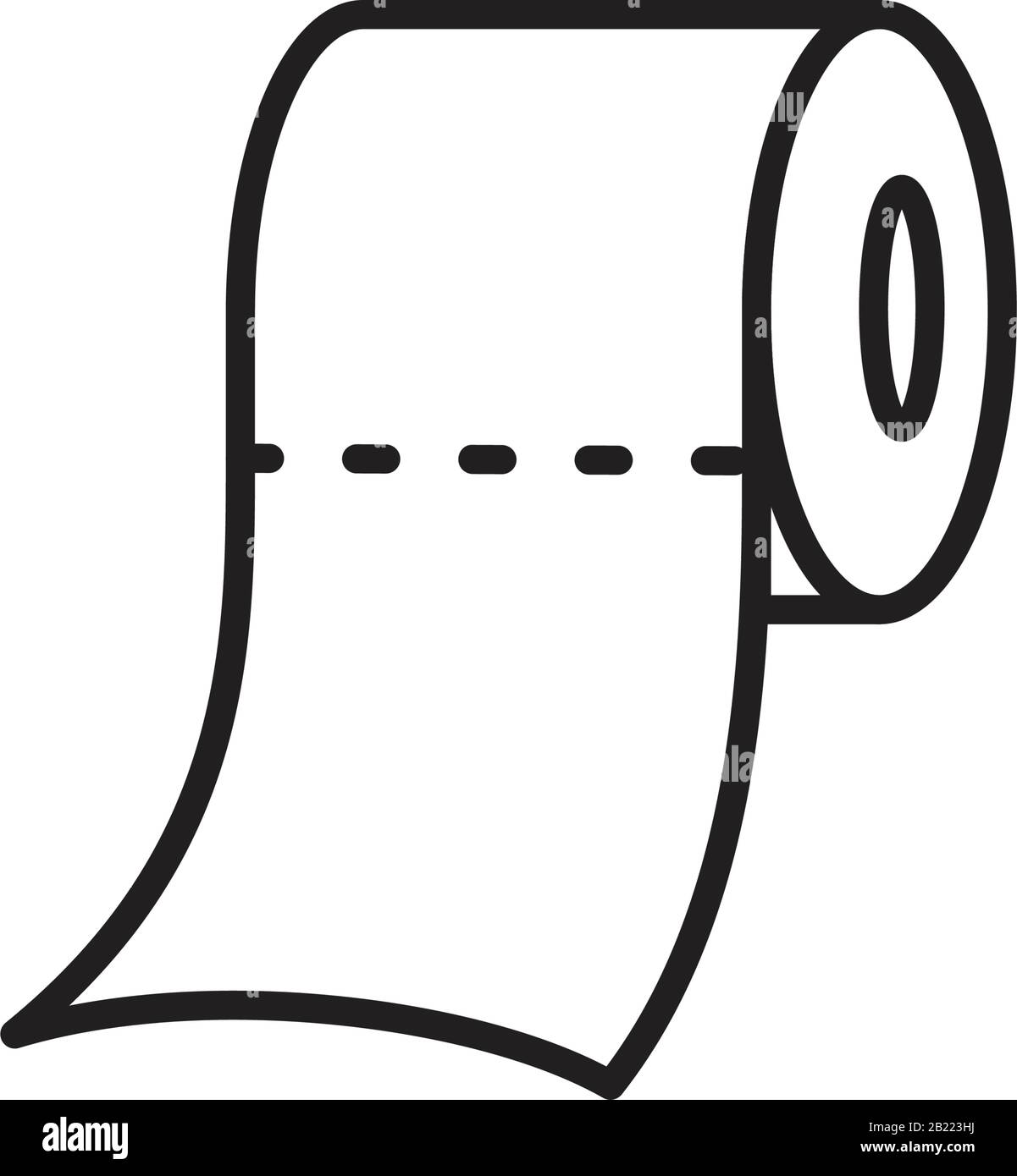 Tovaglioli e carta igienica vettore lineare Icona modello nero colore modificabile. Tovaglioli e carta igienica vettore icona lineare simbolo vettore piatto illustrazione Illustrazione Vettoriale