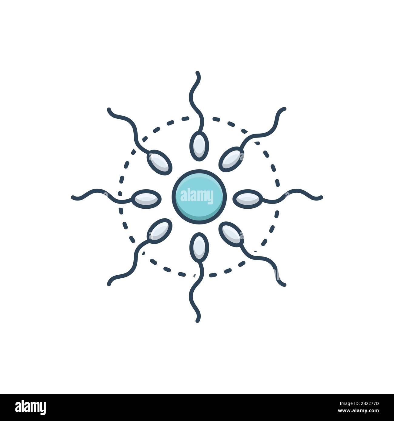 Icona sperma e uovo Illustrazione Vettoriale