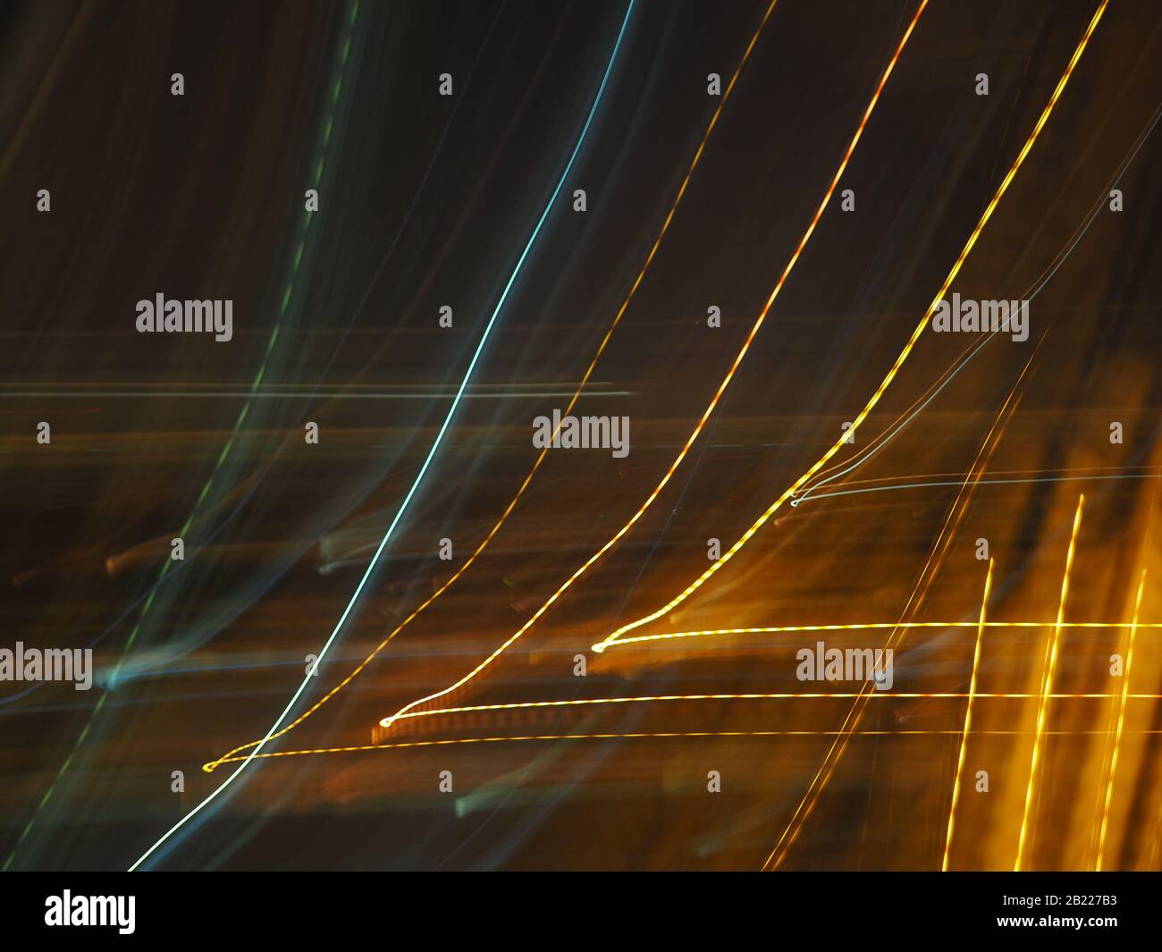 stringhe di luce in una foto astratta Foto Stock