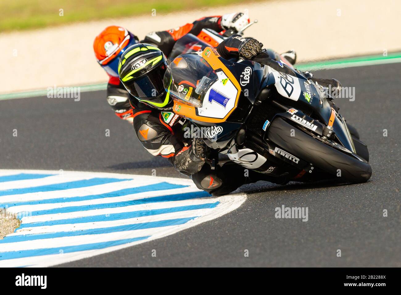 Melbourne, Australia, 29 Febbraio 2020. Tom Toparis (1) Durante Il Motul Fim Superbike World Championship, Phillip Island Circuit, Australia. Credito: Dave Hewison/Alamy Live News Foto Stock