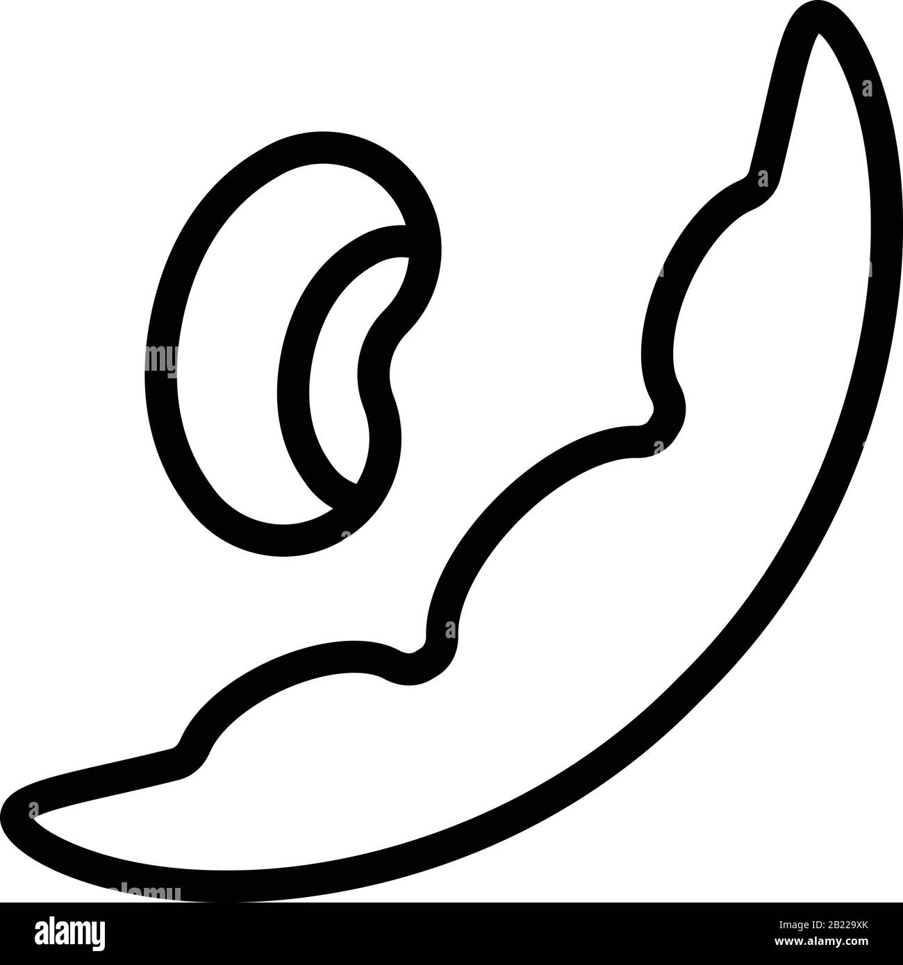 Icona del fagiolo di lenticchie, stile di contorno Illustrazione Vettoriale