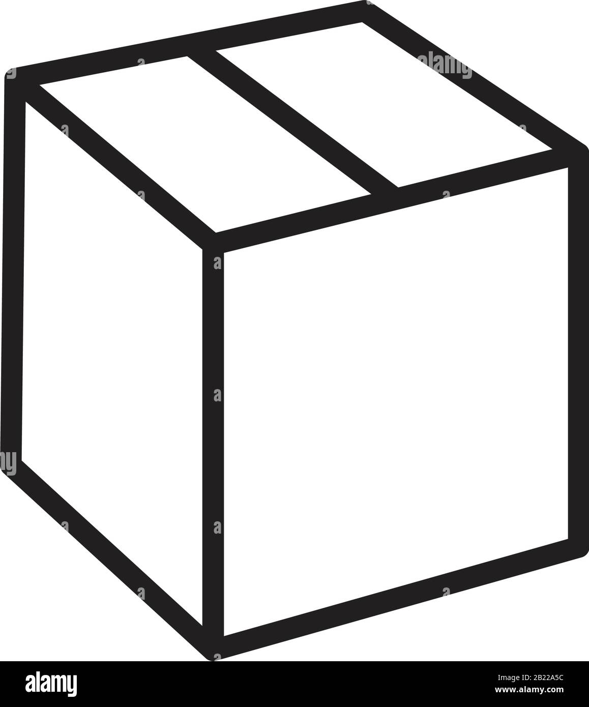 Icona casella modello nero colore modificabile. Simbolo icona casella immagine vettoriale piatta per la progettazione grafica e web. Illustrazione Vettoriale