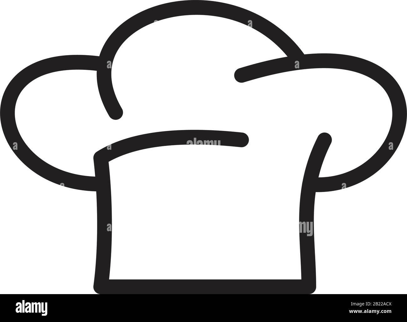 Icona chef cappello modello nero colore modificabile. Simbolo Icona chef cappello immagine vettoriale piatta per grafica e web design. Illustrazione Vettoriale