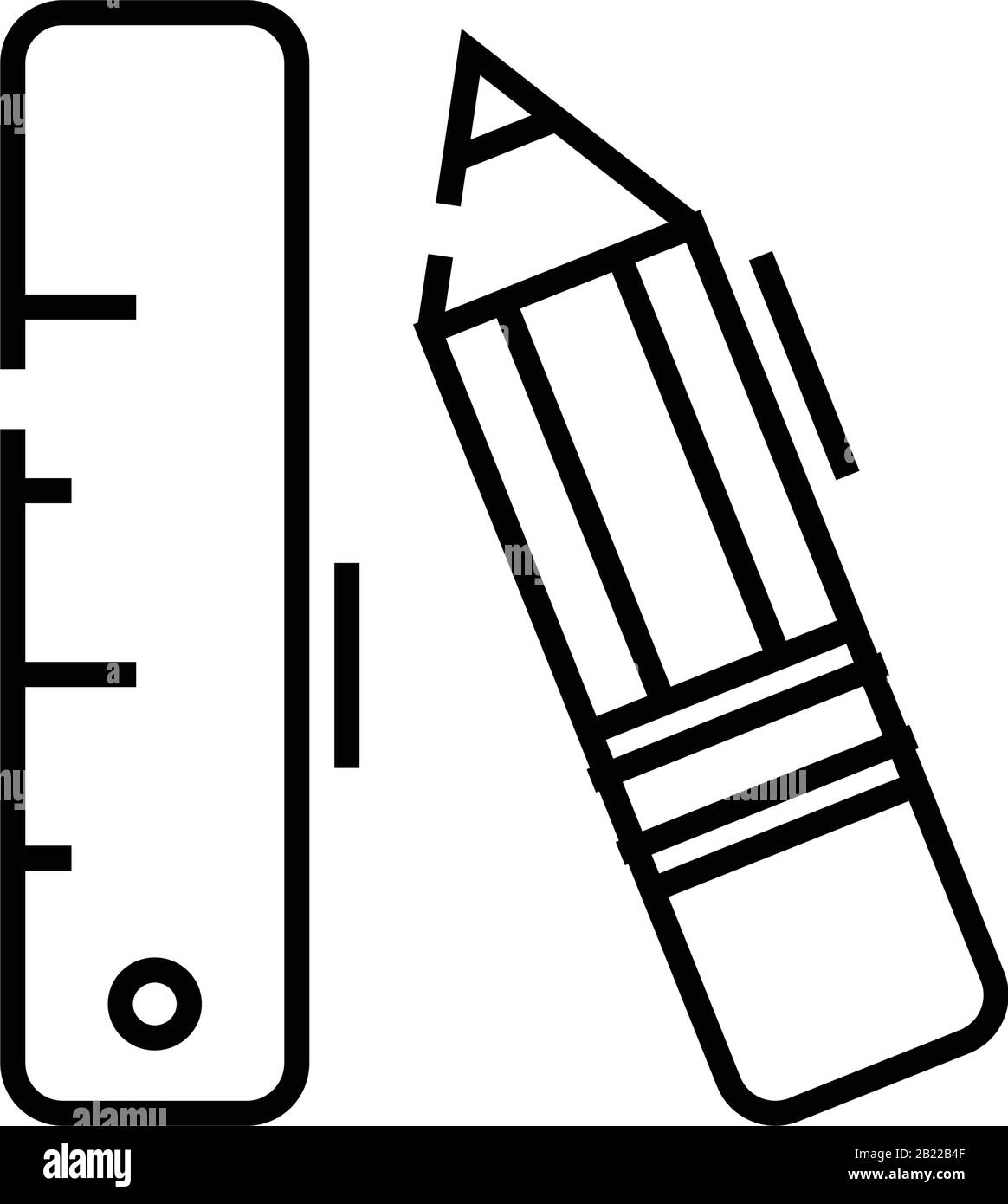 Icona della linea dei materiali di consumo Office, simbolo concettuale, illustrazione vettoriale outline, simbolo lineare. Illustrazione Vettoriale