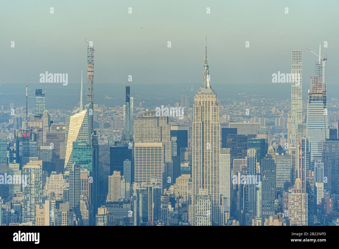 Nuovi grattacieli altissimi in costruzione a New York Foto Stock