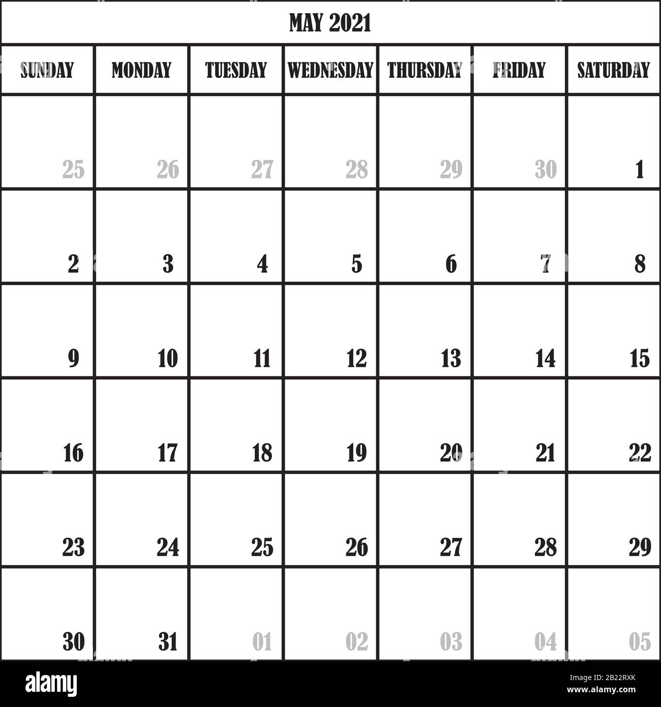 CALENDARIO MESE MAGGIO 21 SU SFONDO TRASPARENTE TAGLIO DESIGNER Immagine e Vettoriale - Alamy