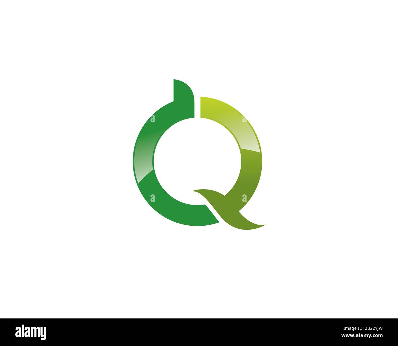 monogramma anagramma logo lettermark della lettera a d q o ecologia dell'ambiente verde Illustrazione Vettoriale