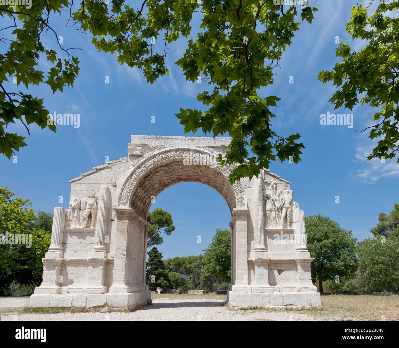 Les Antiques, città di Glanum.Provence, Francia. Foto Stock