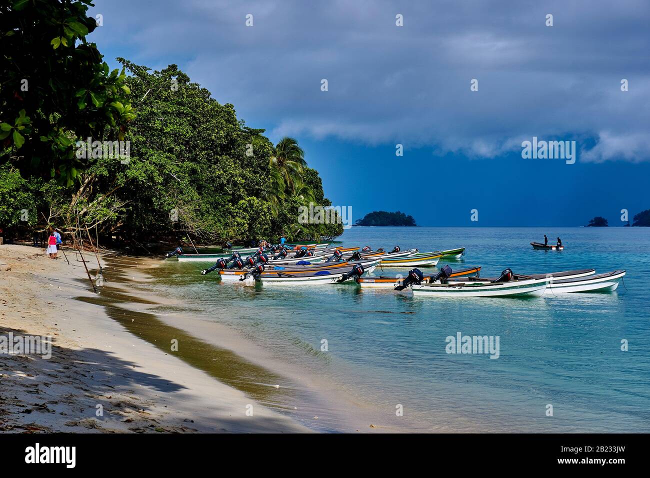 L'Isola Doini si trova nel cuore della Baia di Milne, sulla punta orientale di Papua Nuova Guinea. Questa piantagione è stata originariamente esaminata da un governo sur Foto Stock