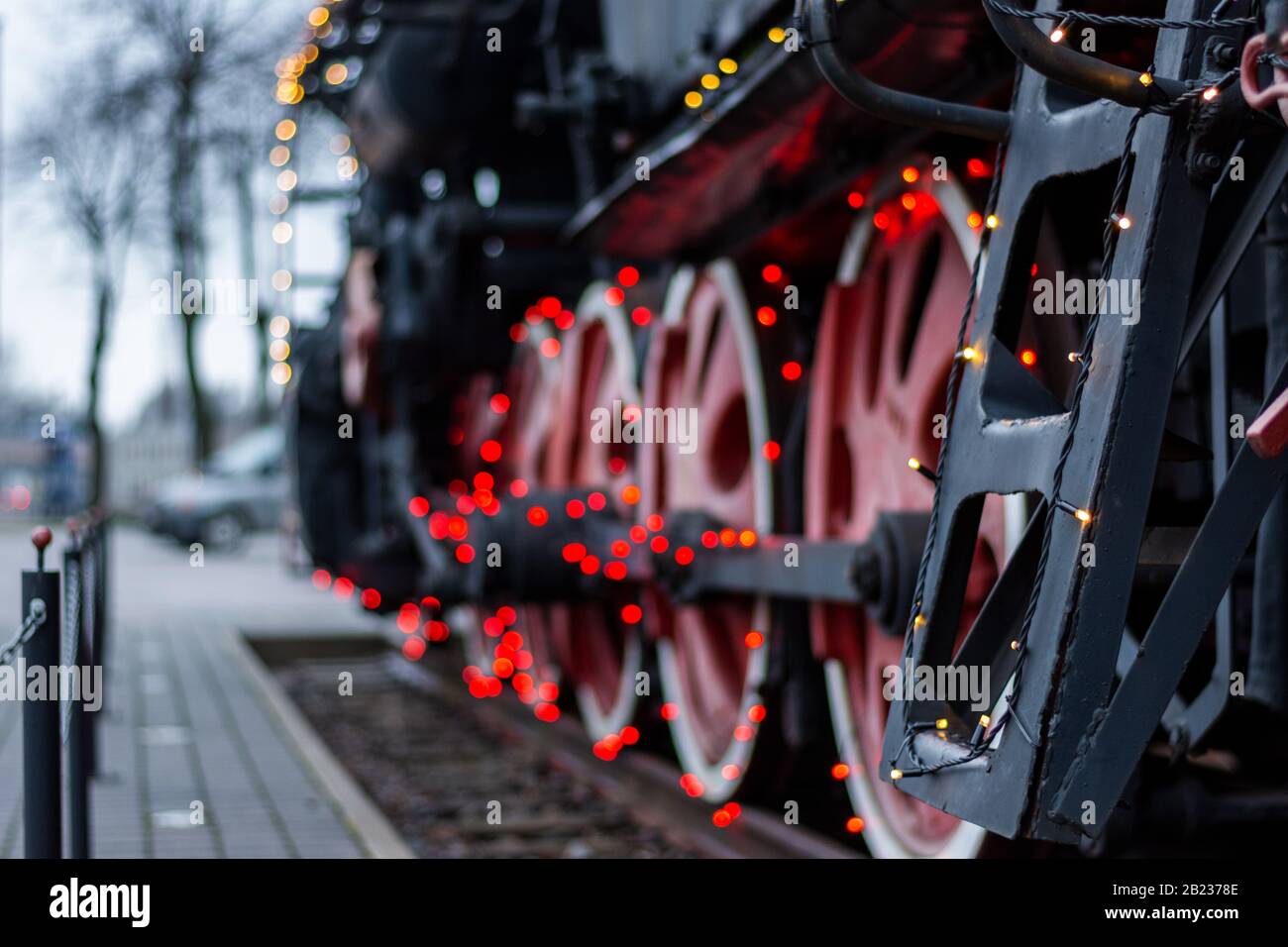 Treno di Natale Foto Stock