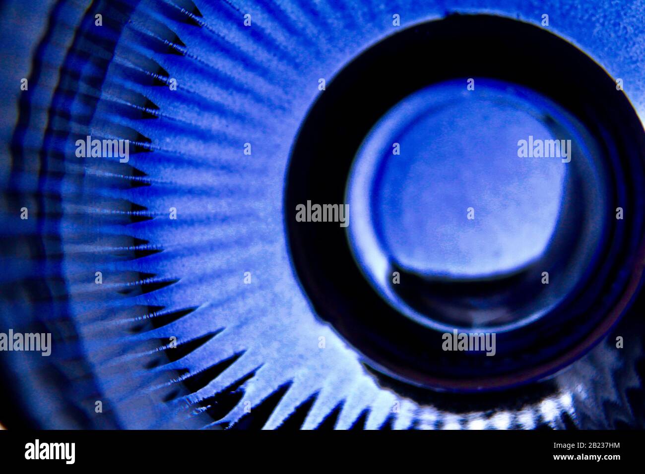 Classico astratto blu di vaso di vetro Foto Stock