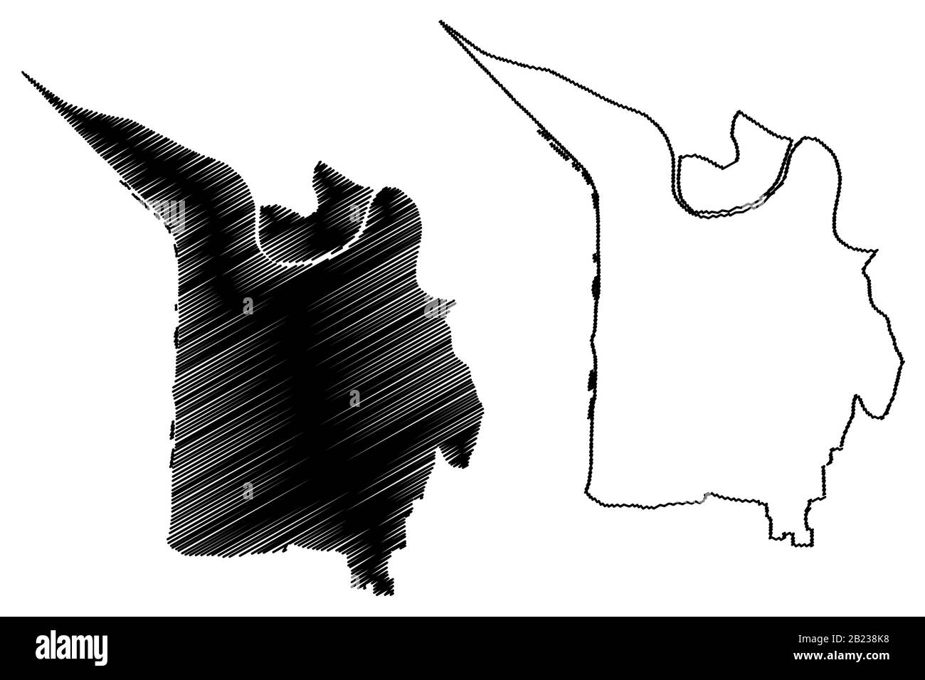 Grenoble City (Repubblica francese, Francia) mappa vettore illustrazione, abbozzare schizzo Città di Grenoble mappa Illustrazione Vettoriale
