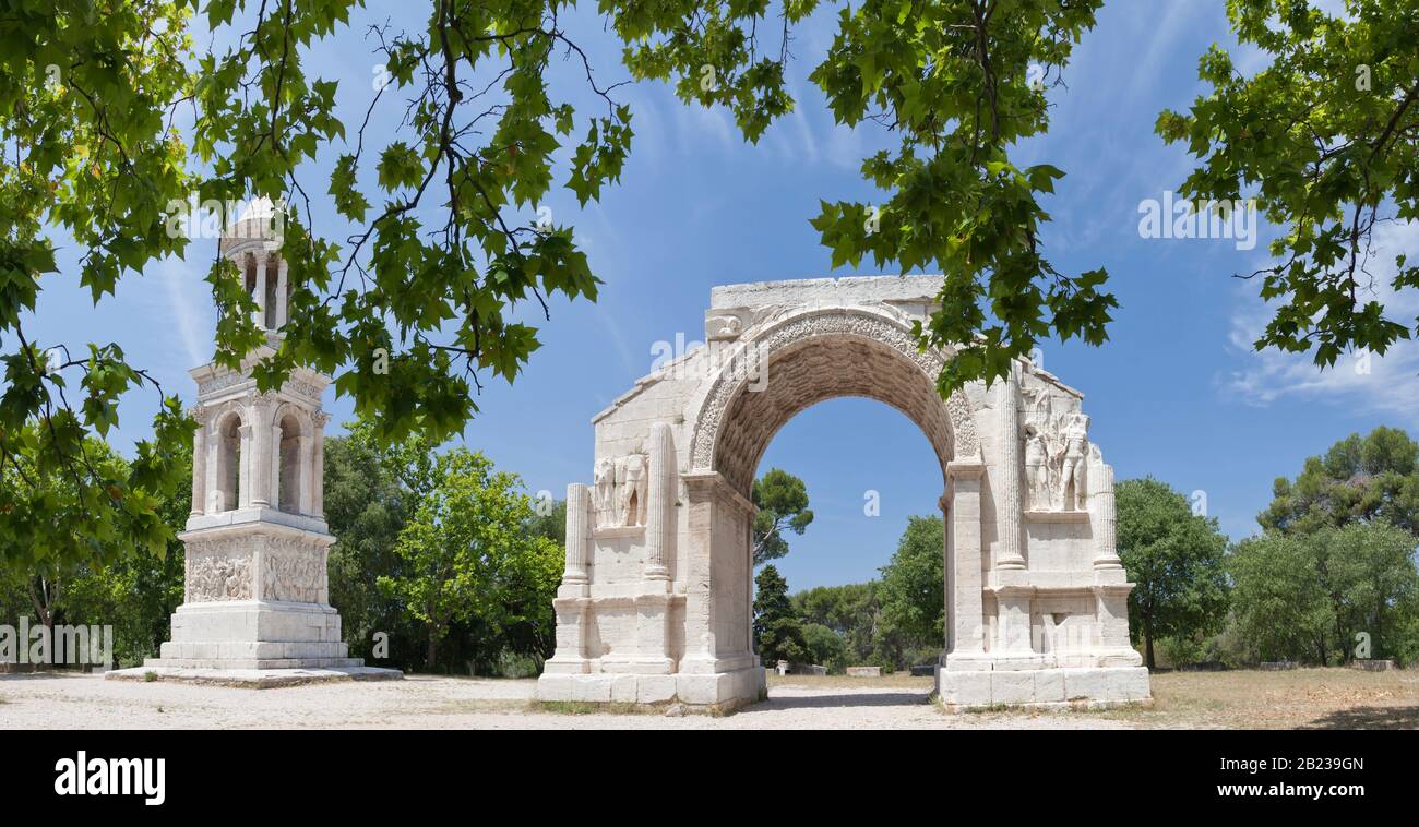 Les Antiques, città di Glanum (Provenza, Francia) Foto Stock