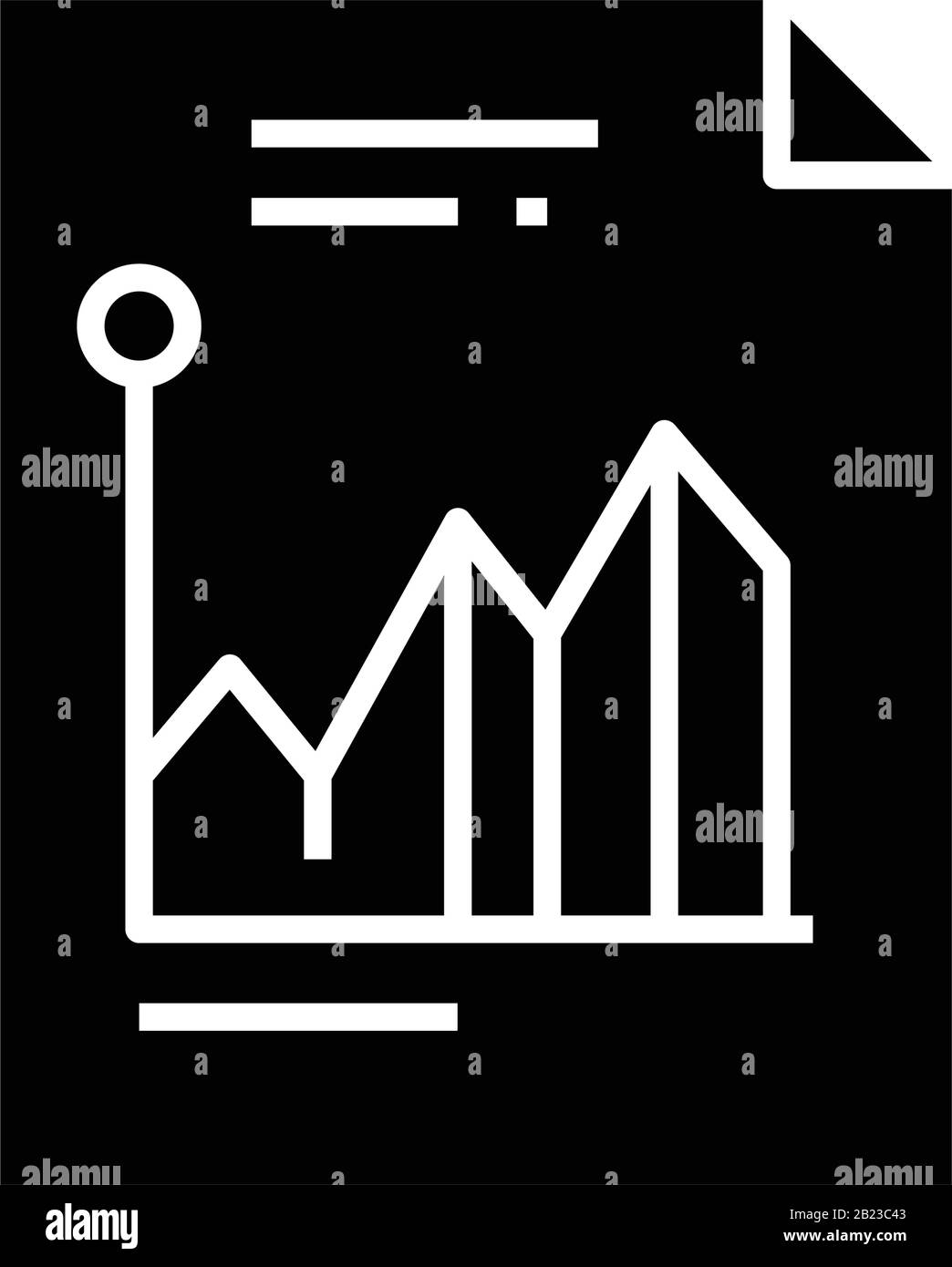 Futures mercato icona nera, concetto di illustrazione, vettore piatto simbolo, glifo segno. Illustrazione Vettoriale