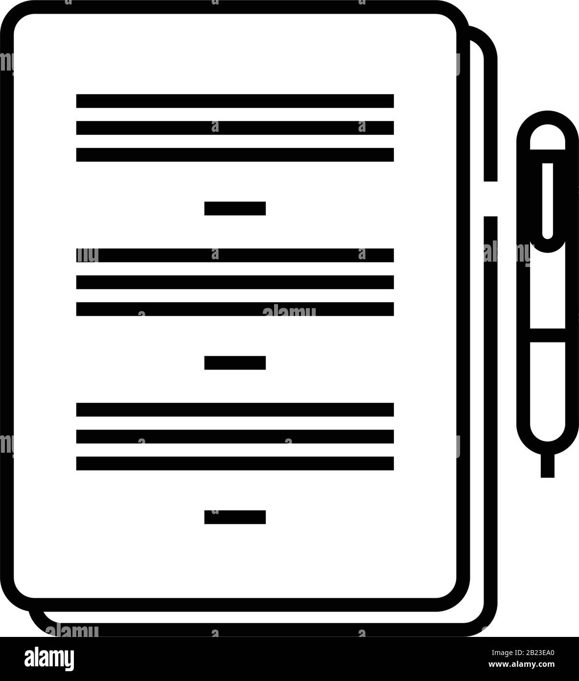 Icona della linea Planner, simbolo concettuale, illustrazione del vettore outline, simbolo lineare. Illustrazione Vettoriale