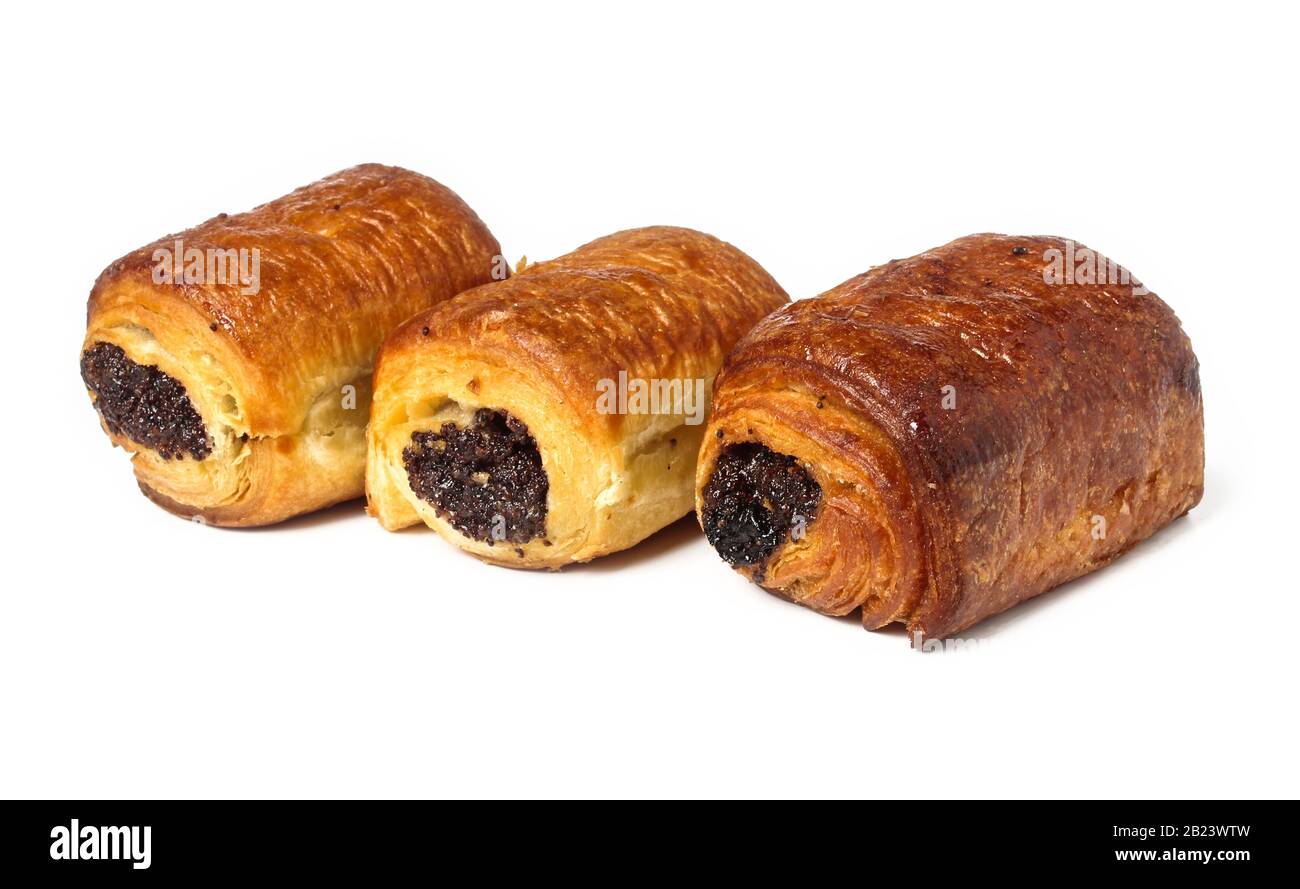 Paste dolci con ripieno di semi di papavero Foto Stock