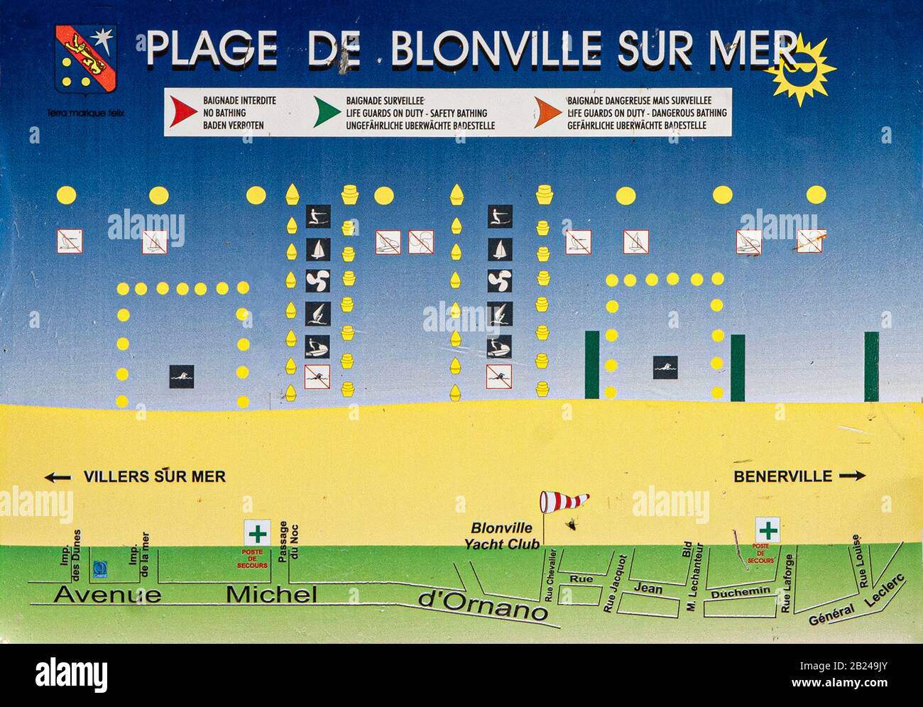 Francia, Normandia, Blonville-Sur-Mer Foto Stock