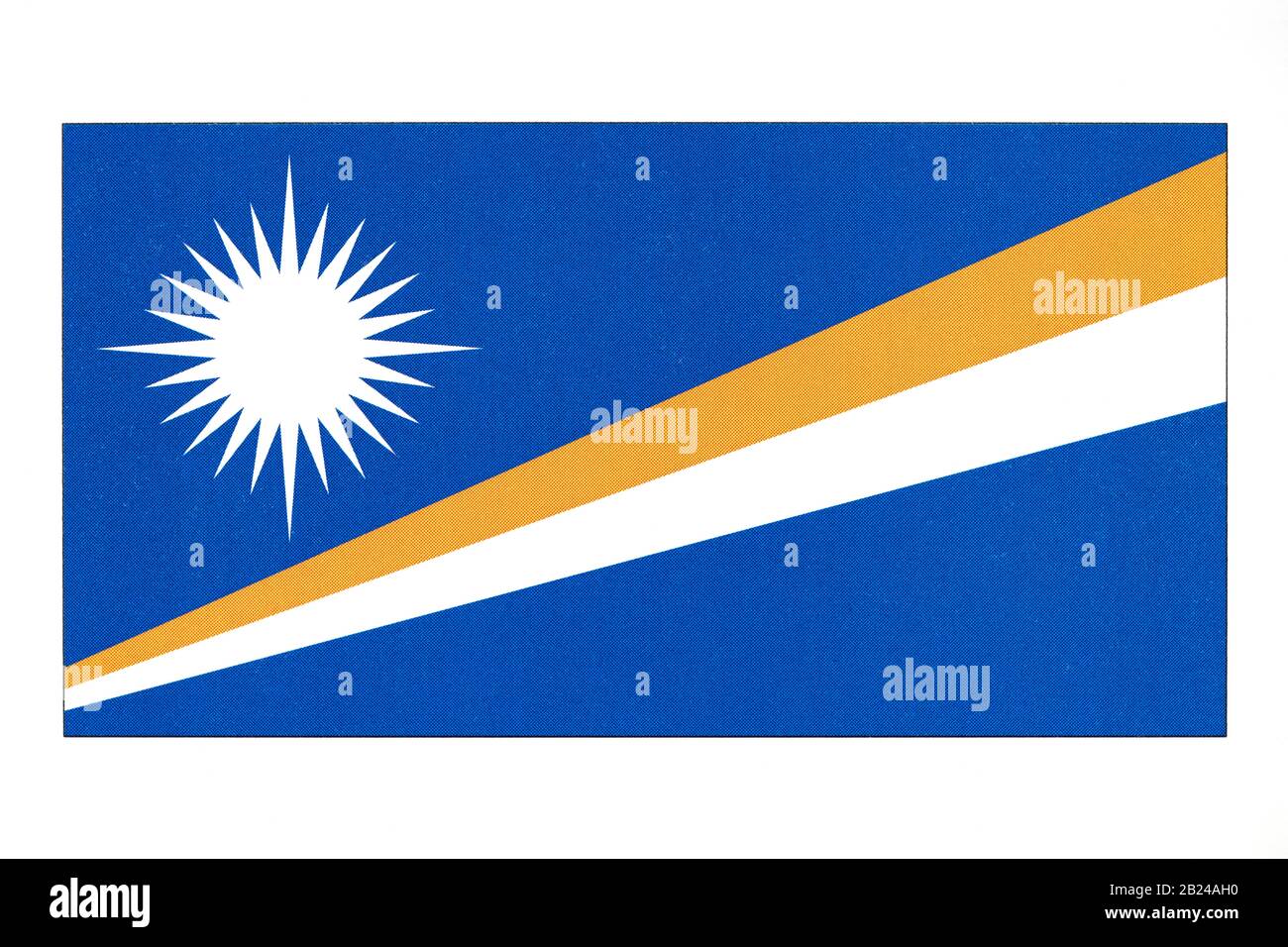 Bandiera nazionale delle Isole Marshall. Foto Stock