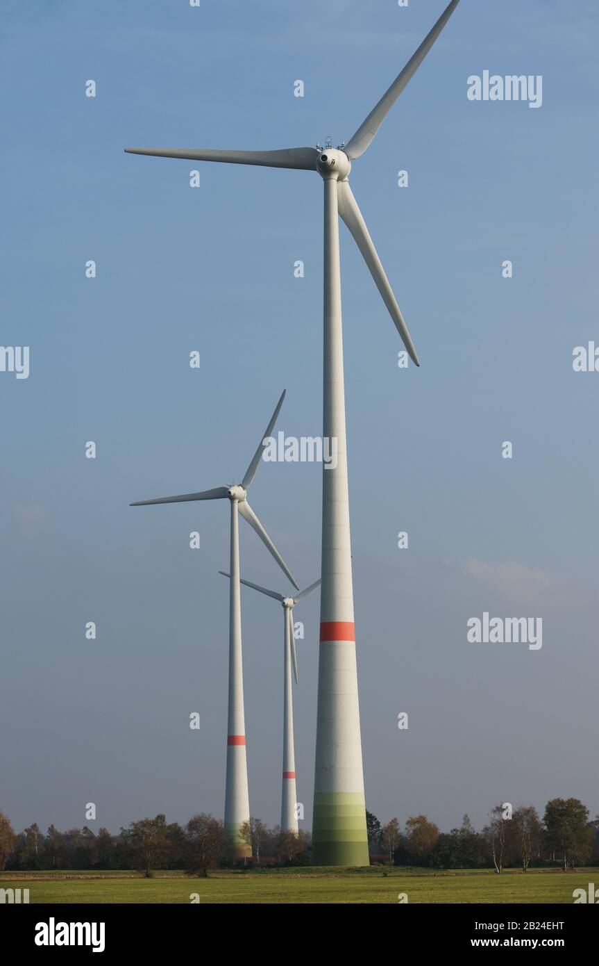Enercon e-70 turbine eoliche Foto Stock