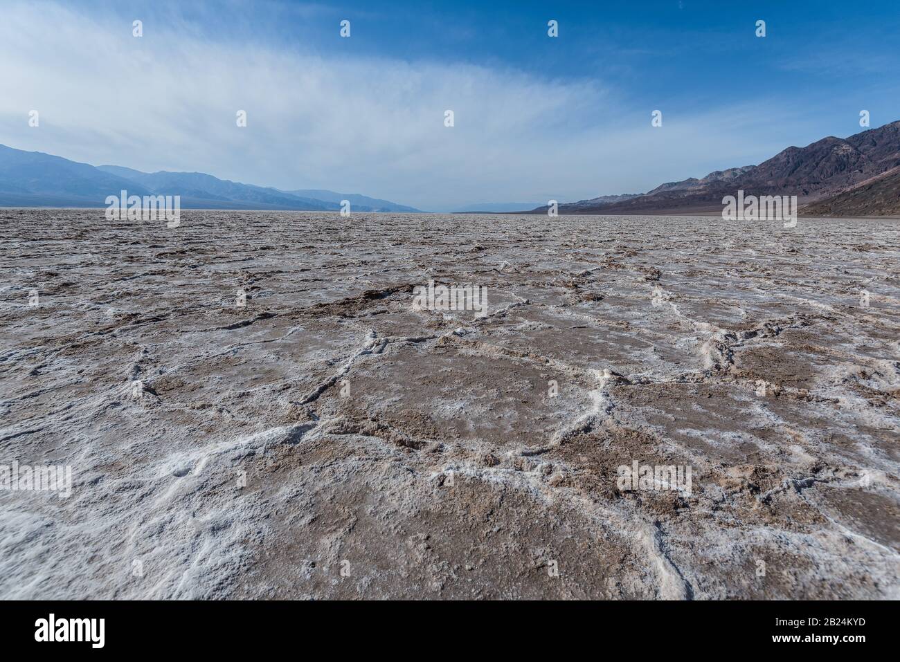 Badwater Basin Al Death Valley National Park California Usa. Foto Stock